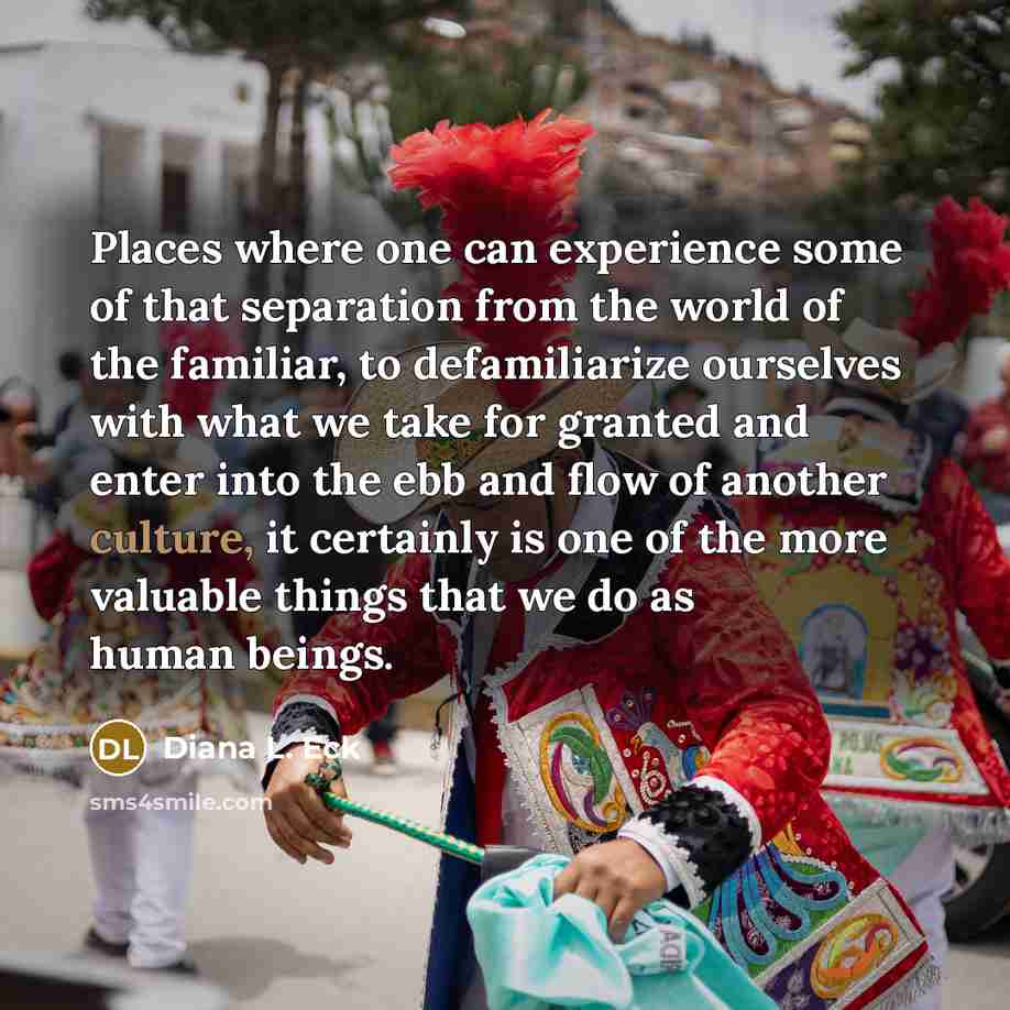 “Places where one can experience some of that separation from…” quote by Diana L. Eck