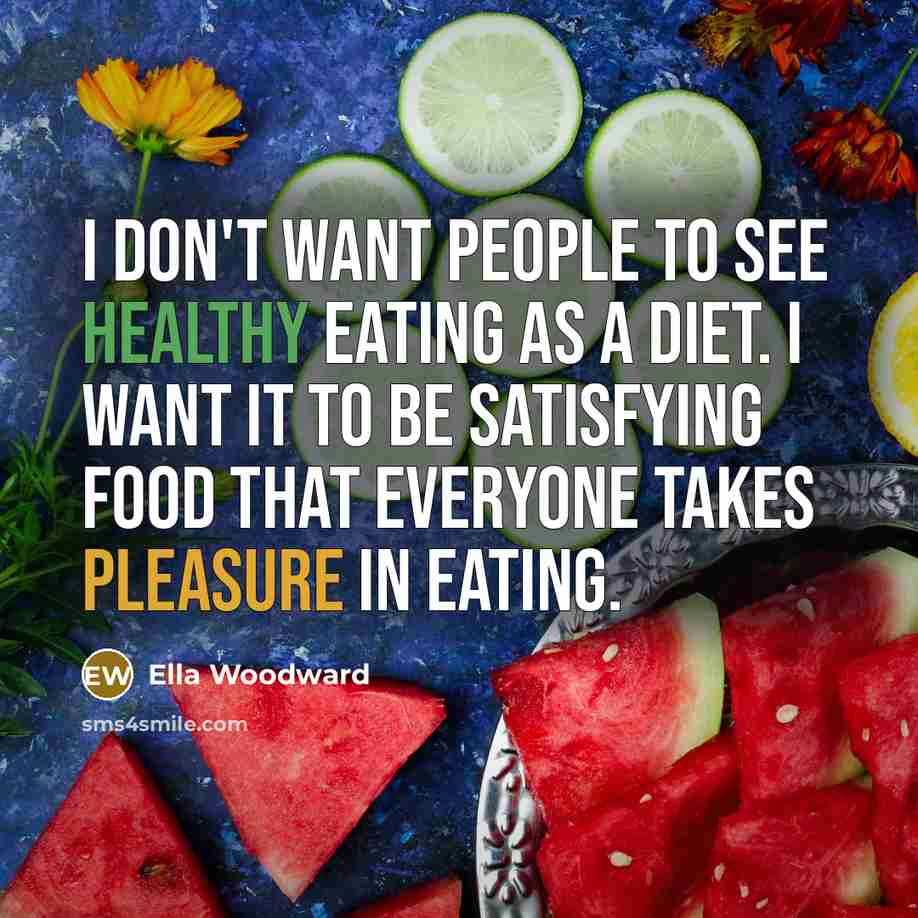 “I don't want people to see healthy eating as a…” quote by Ella Woodward