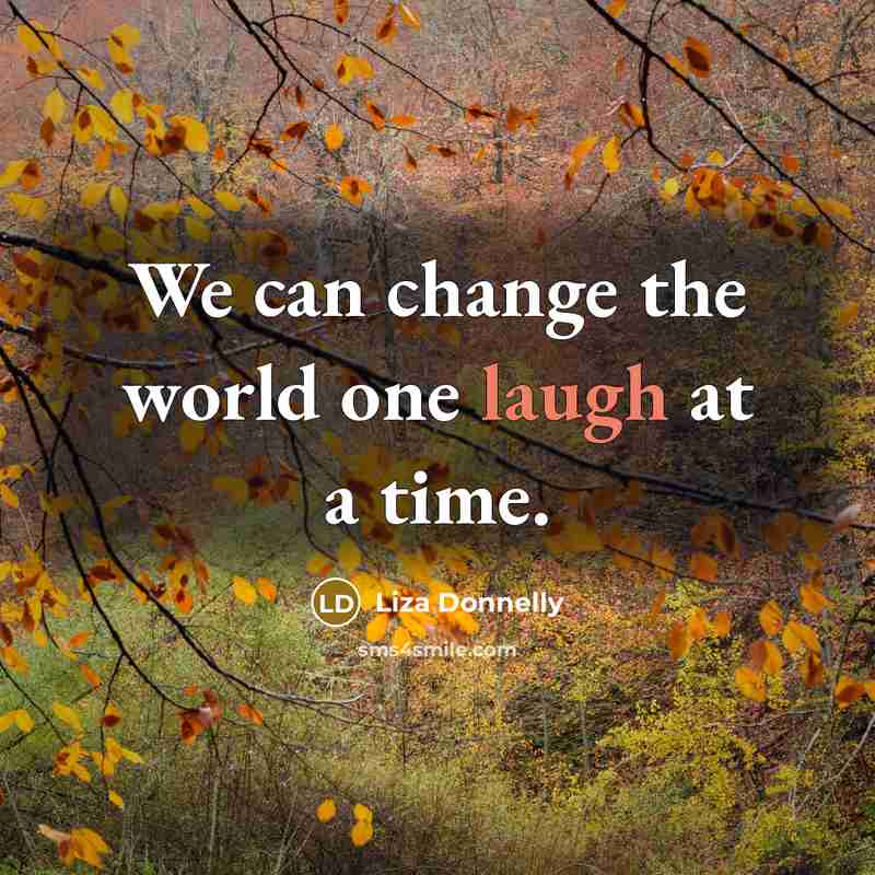 “We can change the world one laugh at a time.…” quote by Liza Donnelly