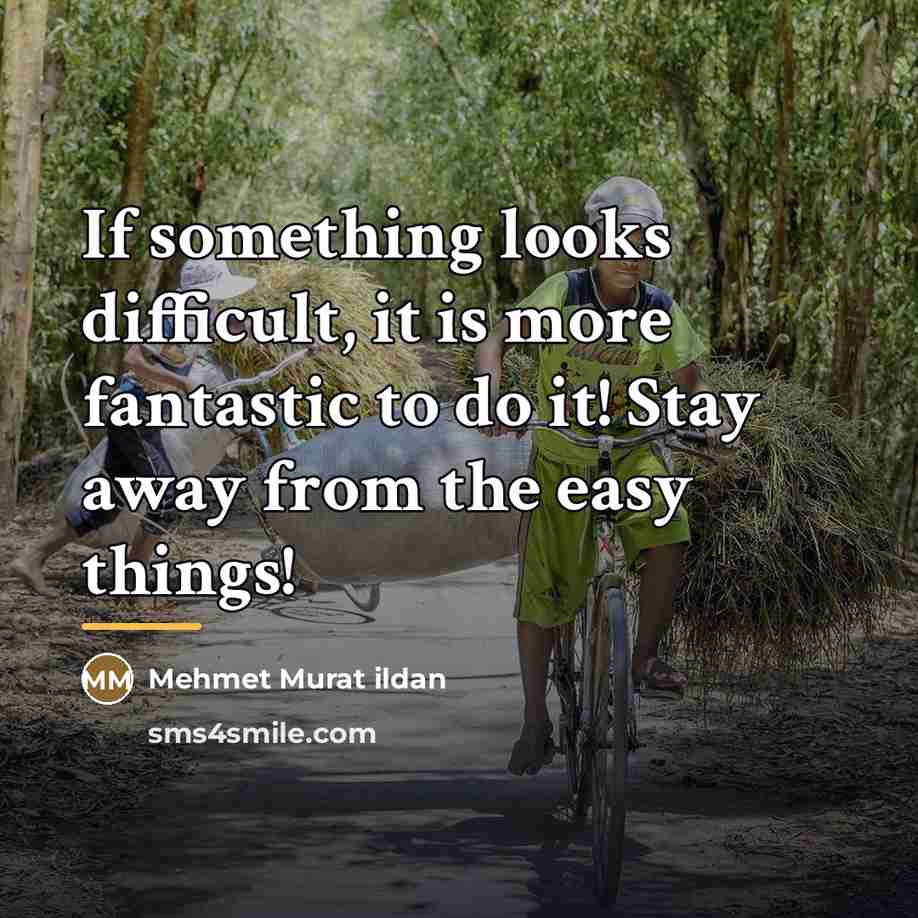 “If something looks difficult, it is more fantastic to do…” quote by Mehmet Murat Ildan