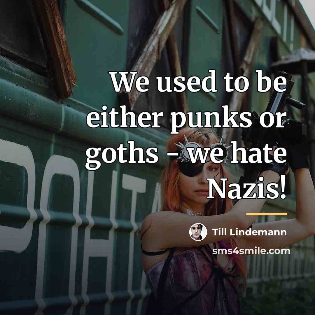 “We used to be either punks or goths - we…” quote by Till Lindemann