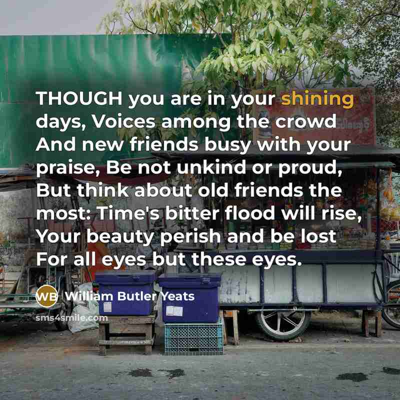 “THOUGH you are in your shining days, Voices among the…” quote by William Butler Yeats