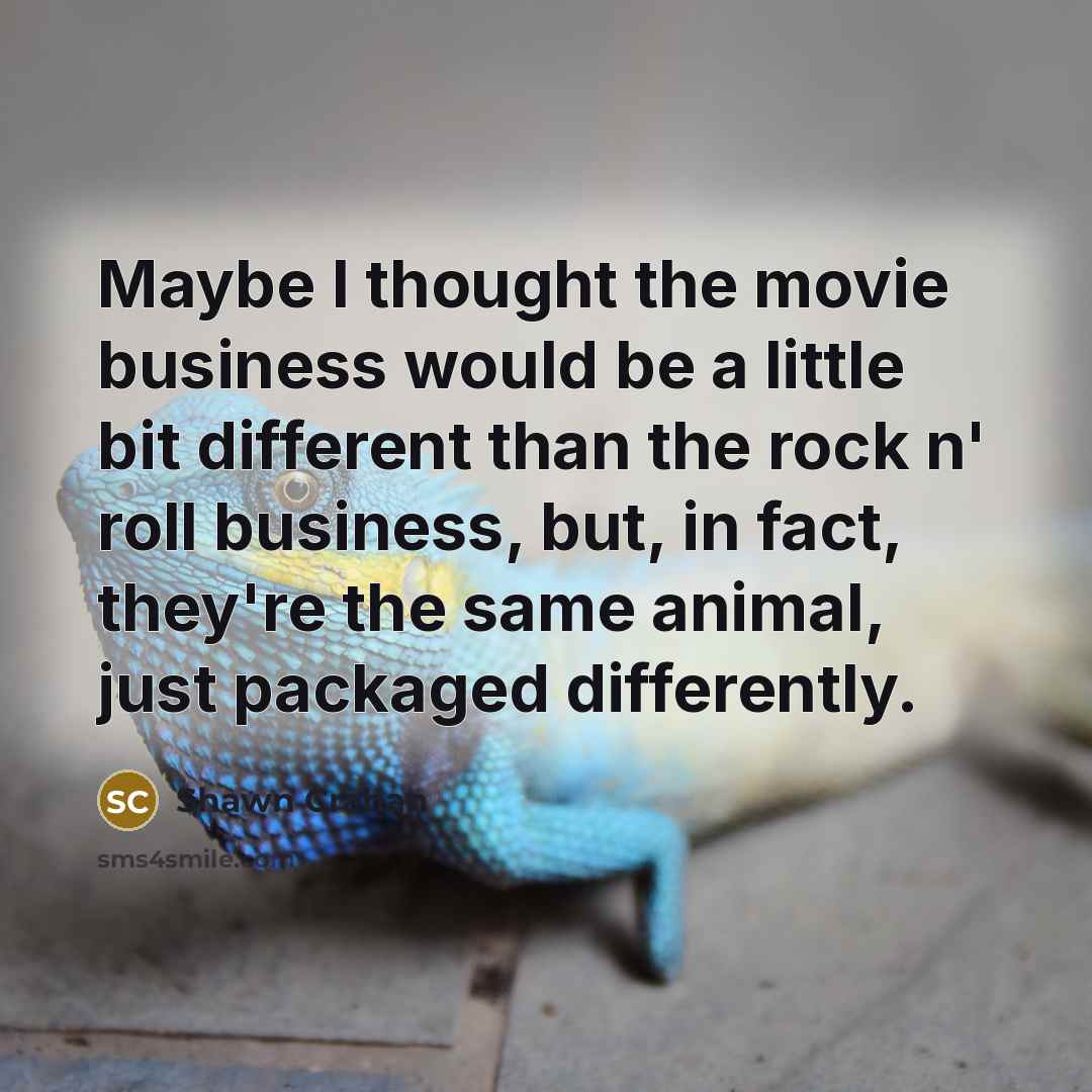 “Maybe I thought the movie business would be a little…” quote by Shawn Crahan