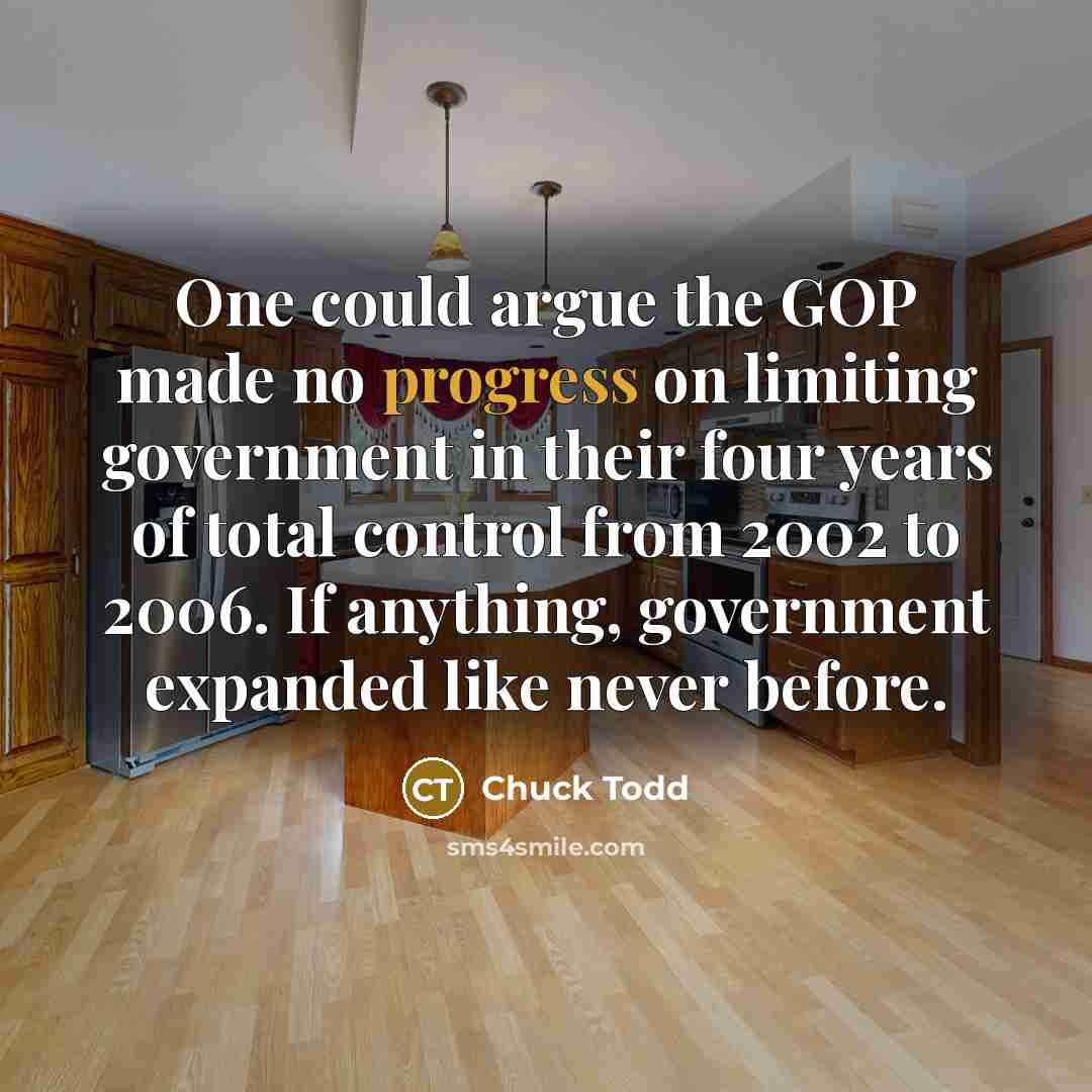 “One could argue the GOP made no progress on limiting…” quote by Chuck Todd