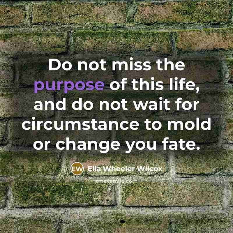 “Do not miss the purpose of this life, and do…” quote by Ella Wheeler Wilcox