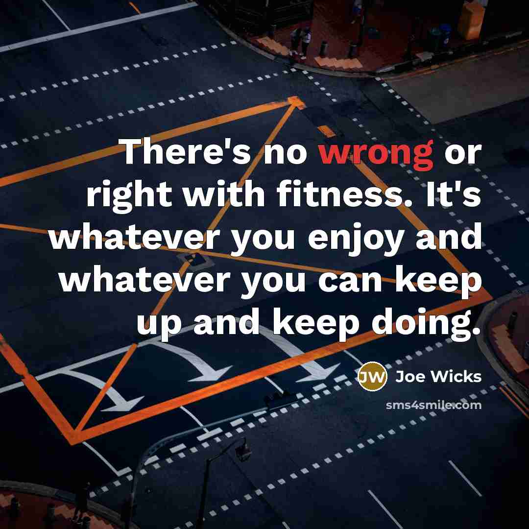 “There's no wrong or right with fitness. It's whatever you…” quote by Joe Wicks
