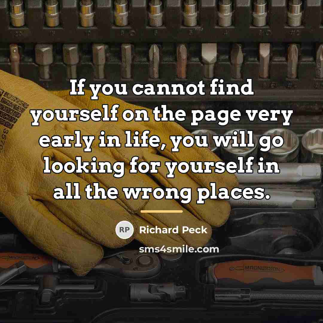“If you cannot find yourself on the page very early…” quote by Richard Peck