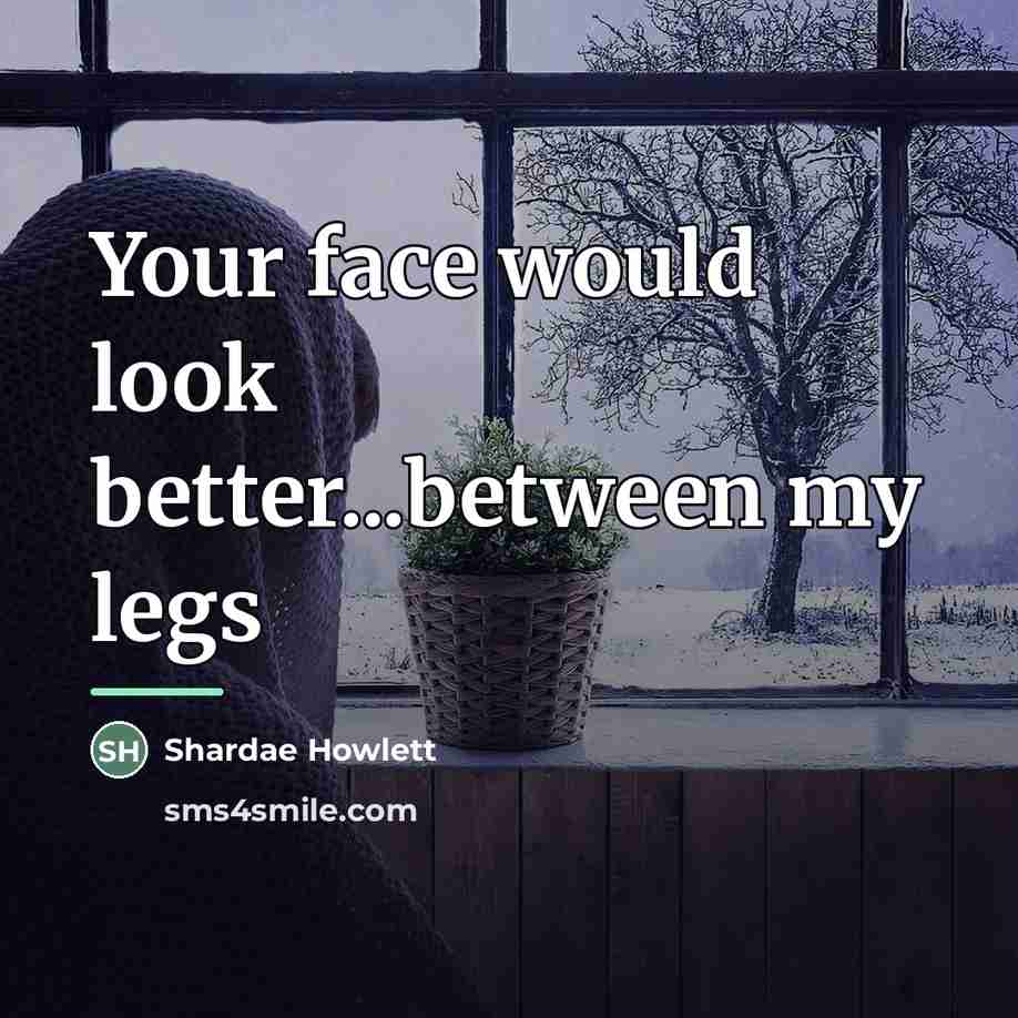 “Your face would look better...between my legs…” quote by Shardae Howlett