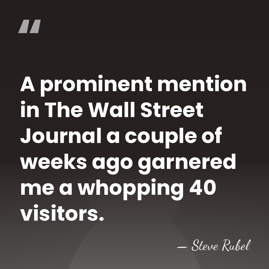 A prominent mention in The Wall Street Journal a couple of weeks&hellip; - Steve Rubel