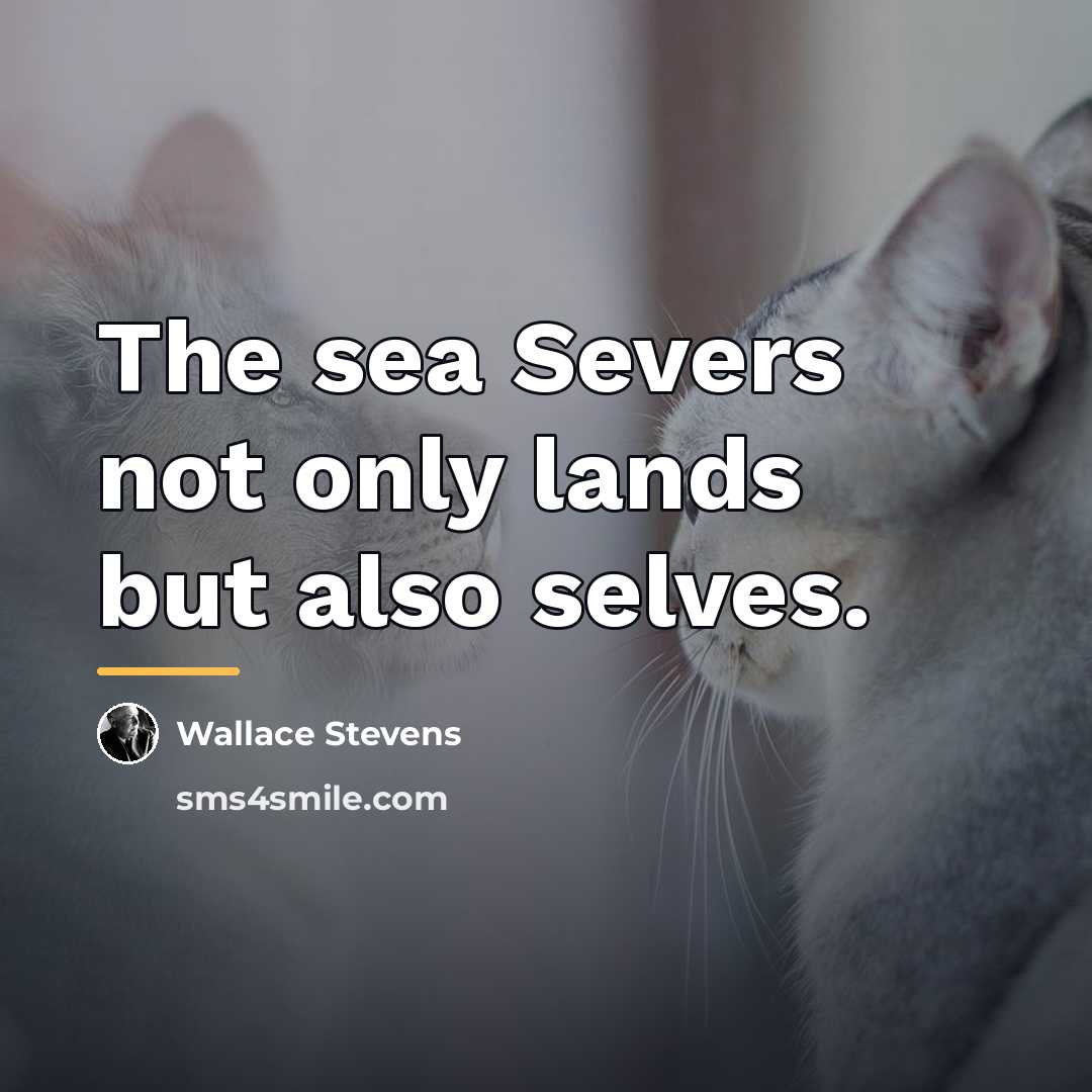 “The sea Severs not only lands but also selves.…” quote by Wallace Stevens