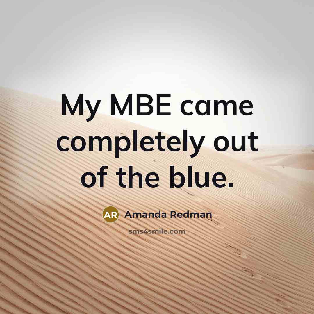 “My MBE came completely out of the blue.…” quote by Amanda Redman