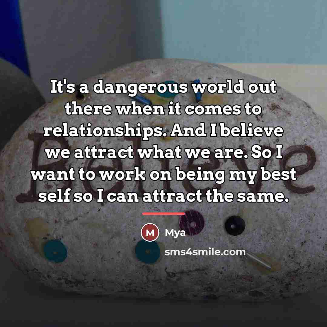 “It's a dangerous world out there when it comes to…” quote by Mya