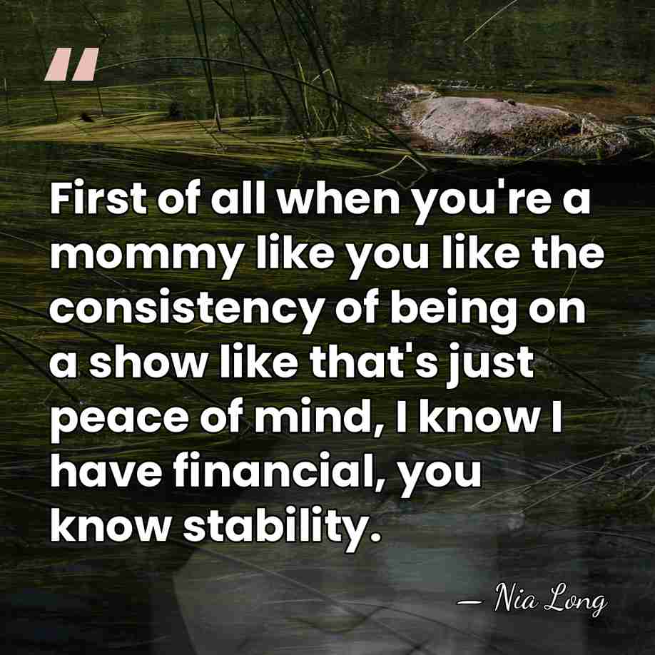 First of all when you're a mommy like you like the consistency&hellip; - Nia Long