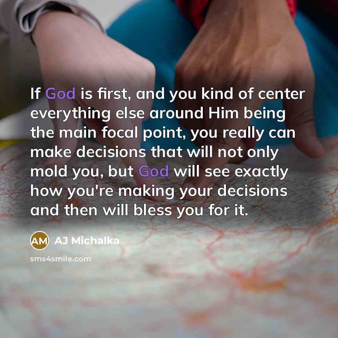 “If God is first, and you kind of center everything…” quote by AJ Michalka