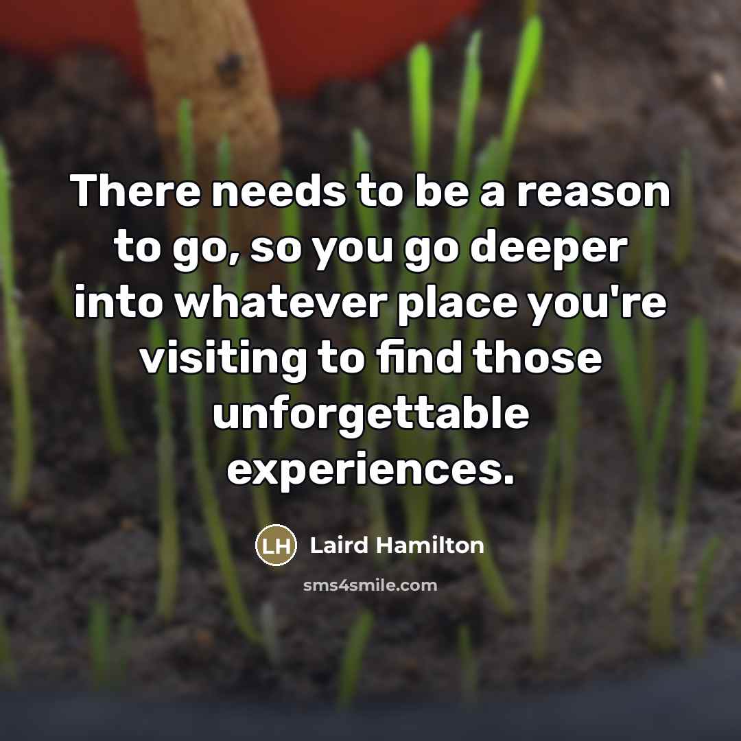 “There needs to be a reason to go, so you…” quote by Laird Hamilton
