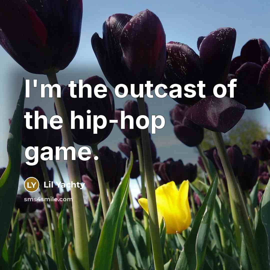 “I'm the outcast of the hip-hop game.…” quote by Lil Yachty