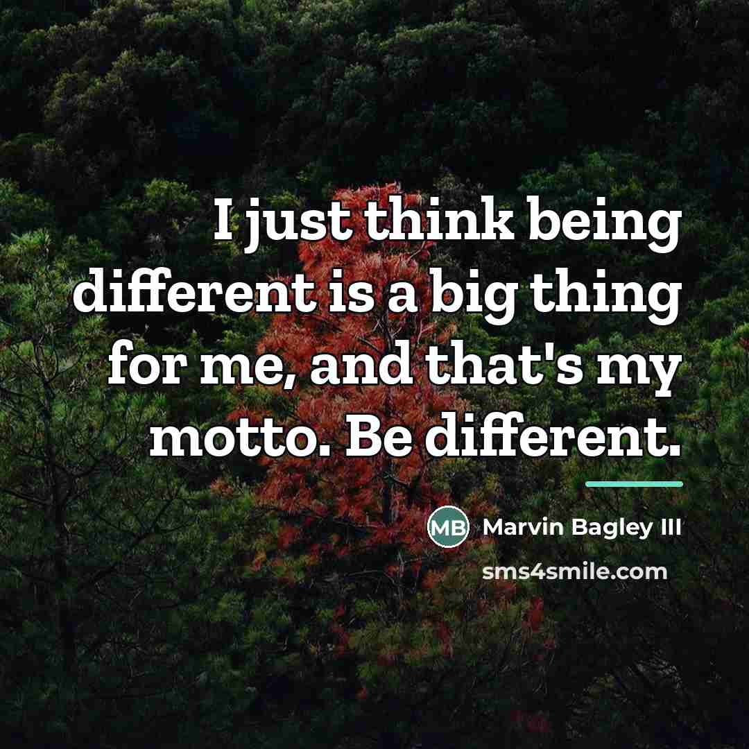 “I just think being different is a big thing for…” quote by Marvin Bagley III