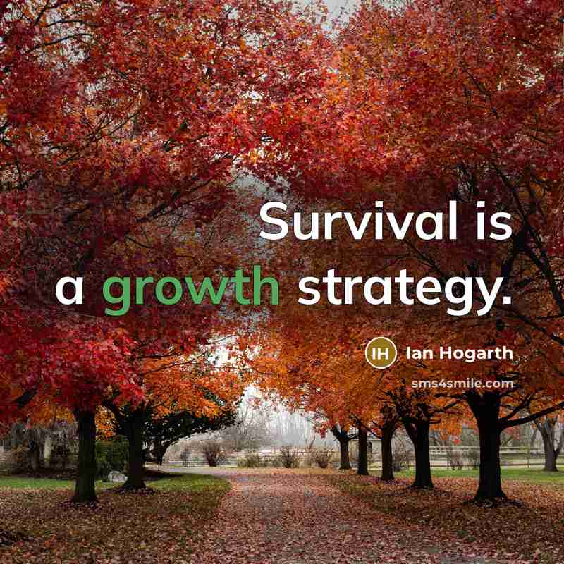 “Survival is a growth strategy.…” quote by Ian Hogarth