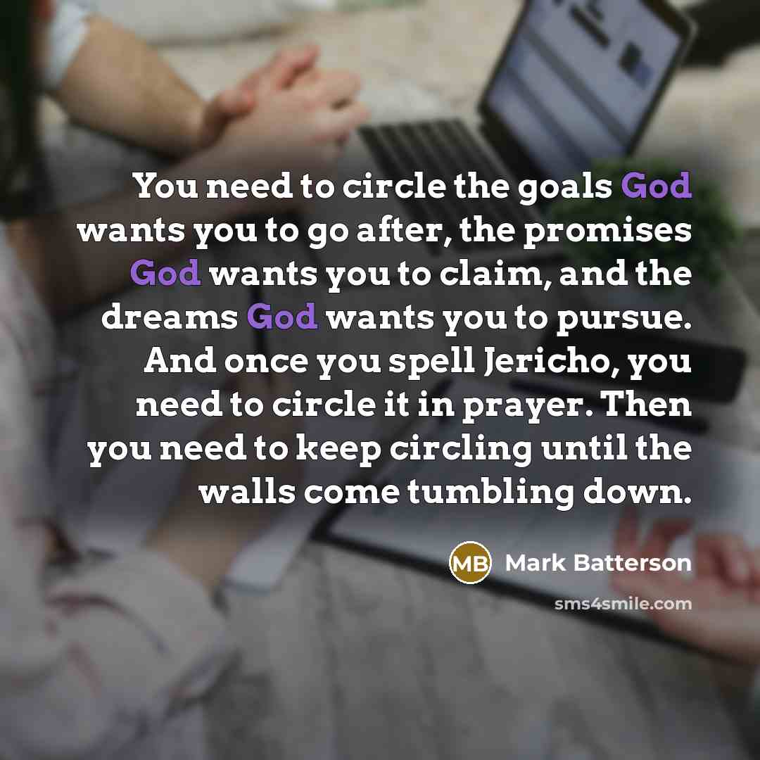“You need to circle the goals God wants you to…” quote by Mark Batterson