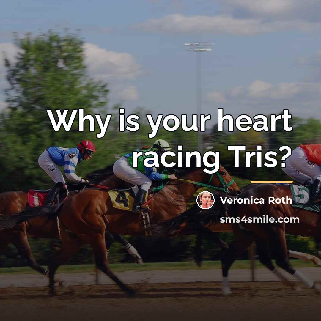 “Why is your heart racing Tris?…” quote by Veronica Roth