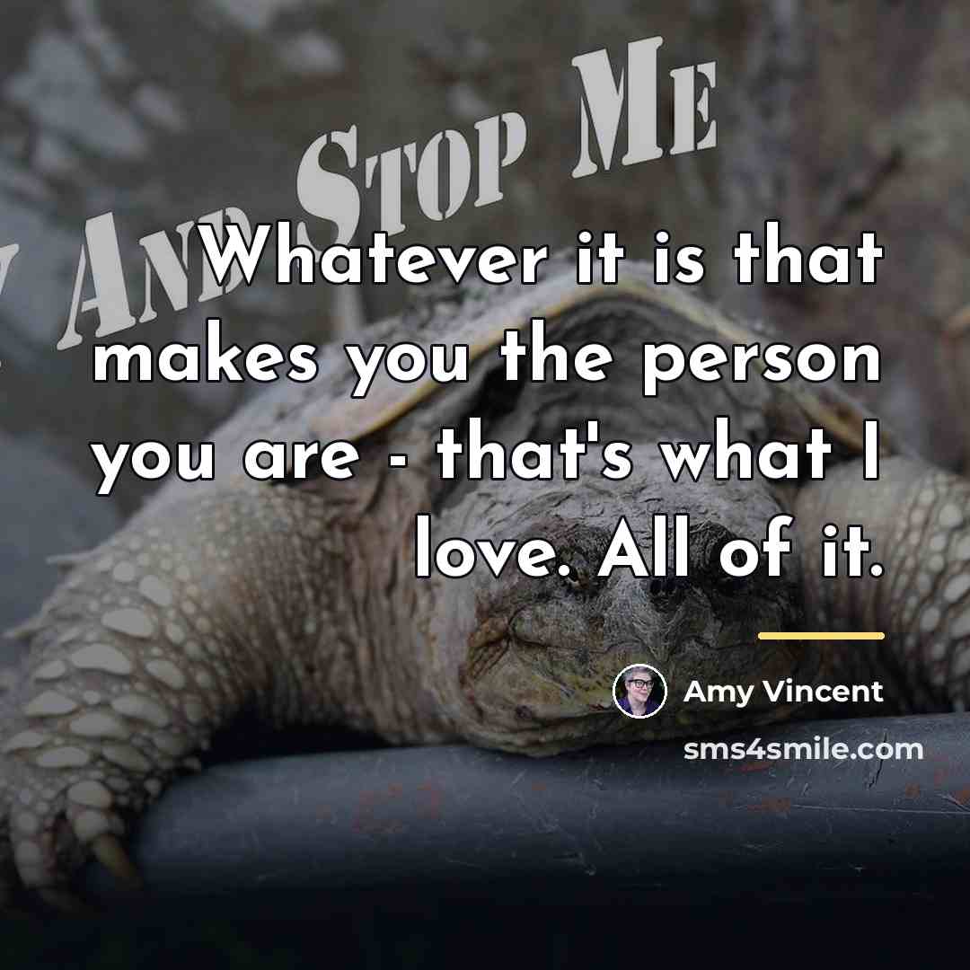 “Whatever it is that makes you the person you are…” quote by Amy Vincent