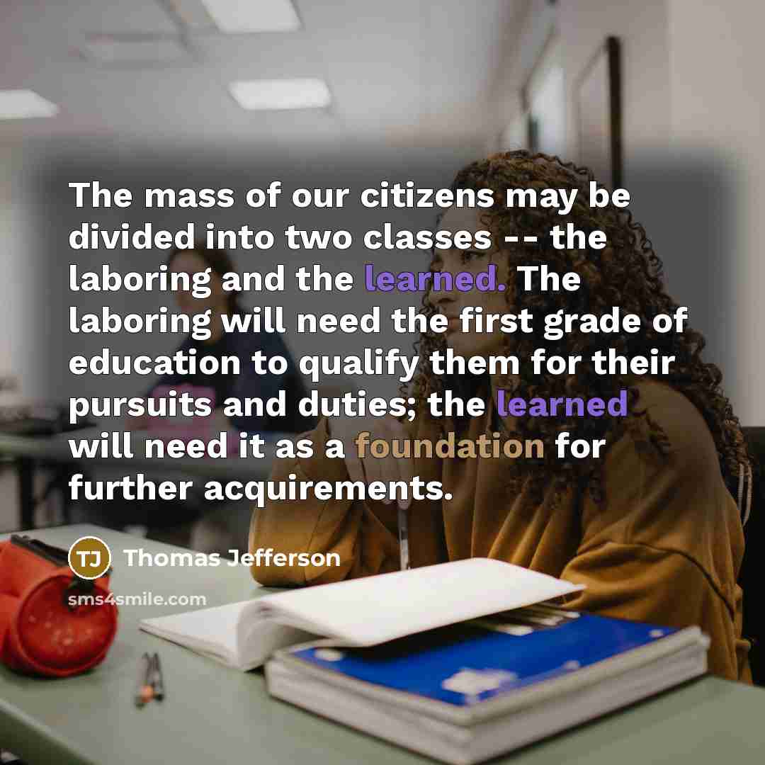 “The mass of our citizens may be divided into two…” quote by Thomas Jefferson