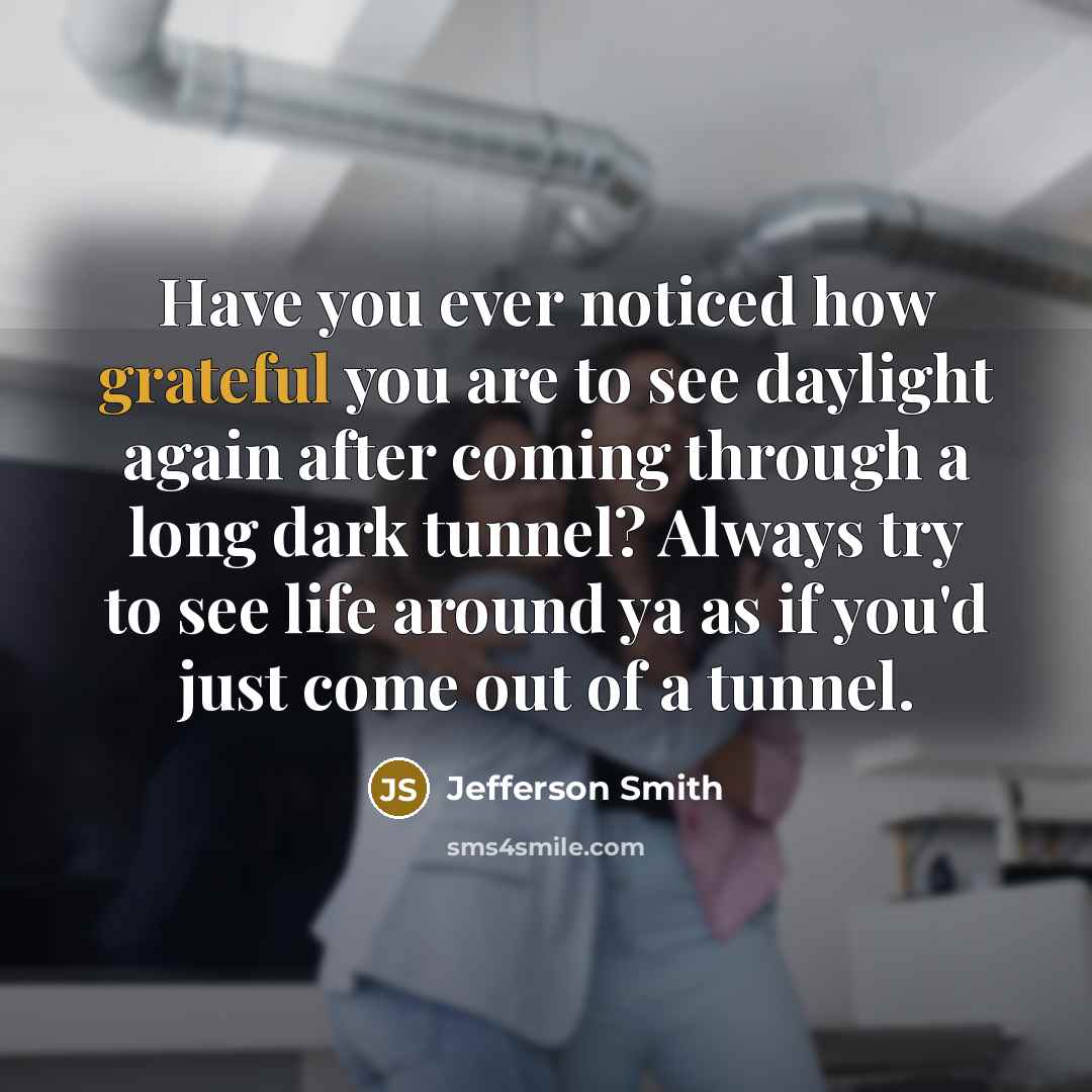“Have you ever noticed how grateful you are to see…” quote by Jefferson Smith