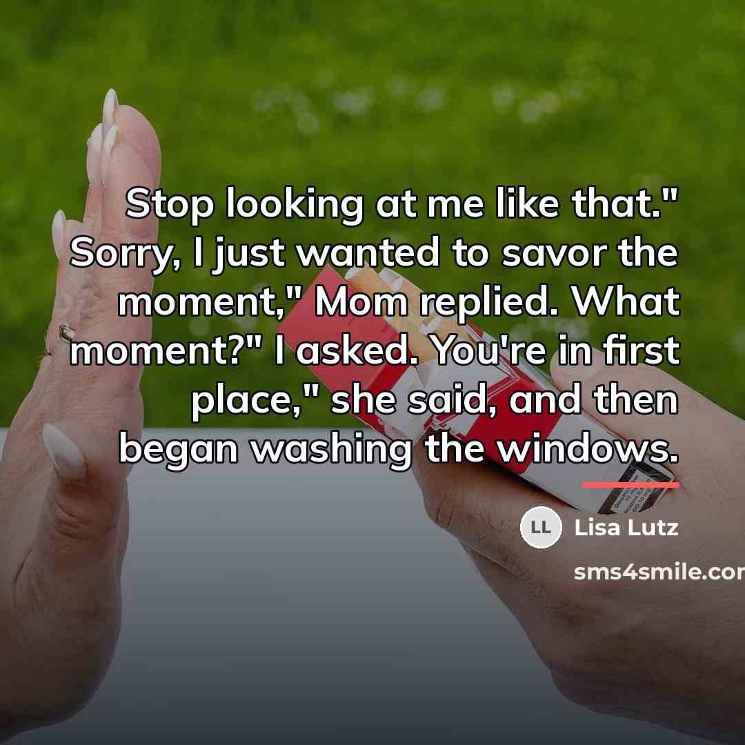 “Stop looking at me like that." Sorry, I just wanted…” quote by Lisa Lutz