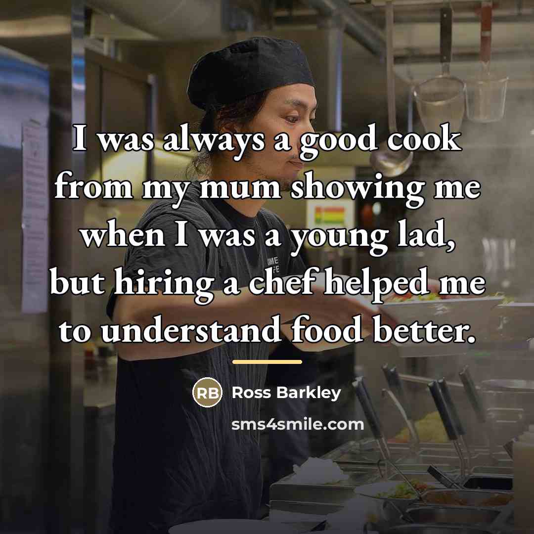 “I was always a good cook from my mum showing…” quote by Ross Barkley