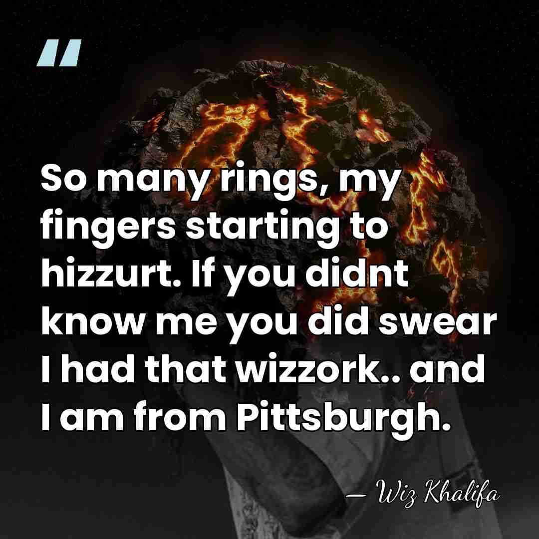 So many rings, my fingers starting to hizzurt. If you didnt know&hellip; - Wiz Khalifa