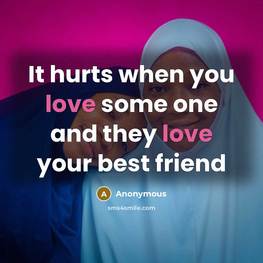 “It hurts when you love some one and they love…” quote by Anonymous