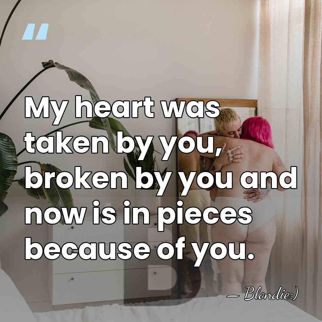 My heart was taken by you, broken by you and now is&hellip; - Blondie:)
