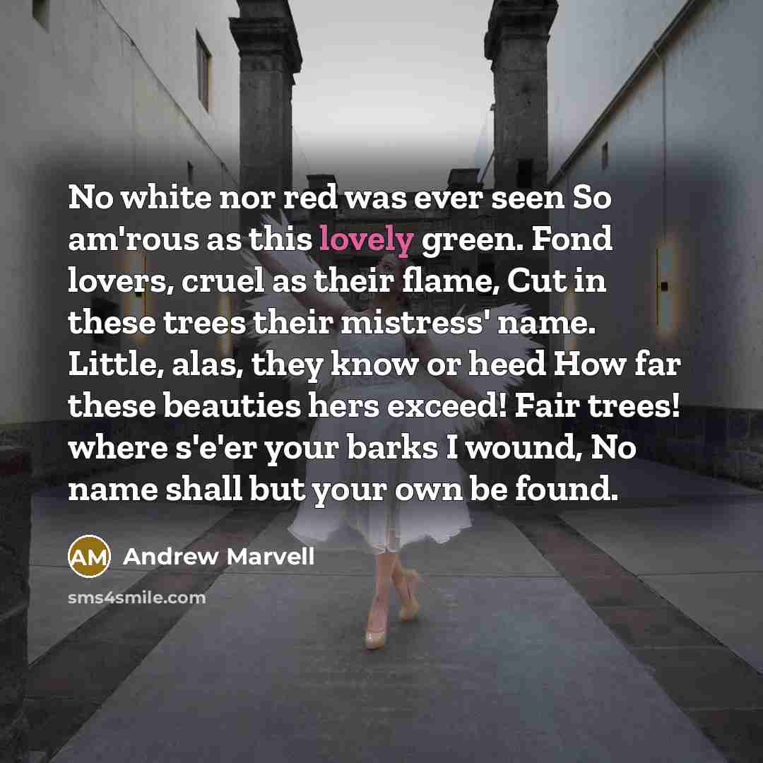 “No white nor red was ever seen So am'rous as…” quote by Andrew Marvell