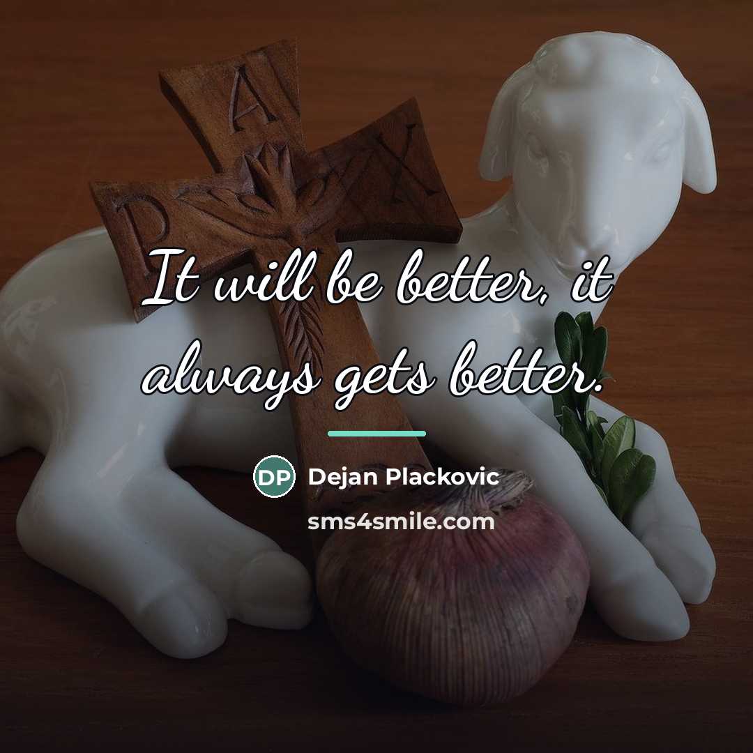 “It will be better, it always gets better.…” quote by Dejan Plackovic