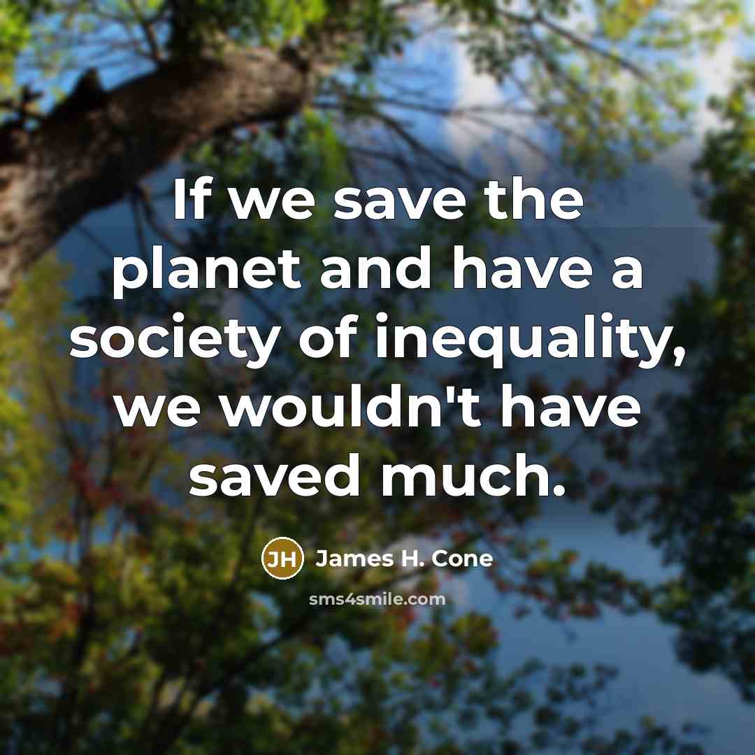 “If we save the planet and have a society of…” quote by James H. Cone