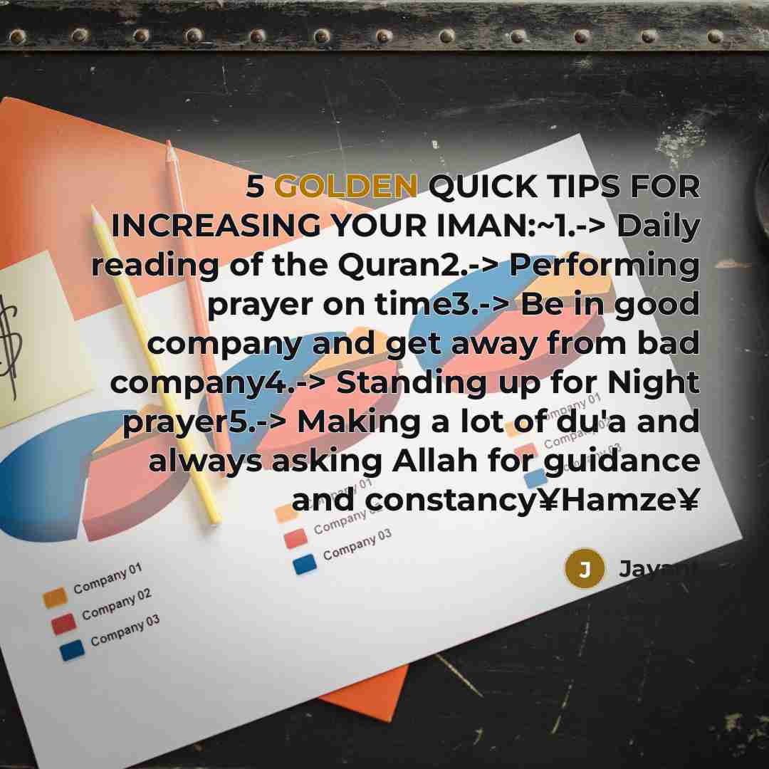 “5 GOLDEN QUICK TIPS FOR INCREASING YOUR IMAN:~1.-> Daily reading…” quote by Jayant
