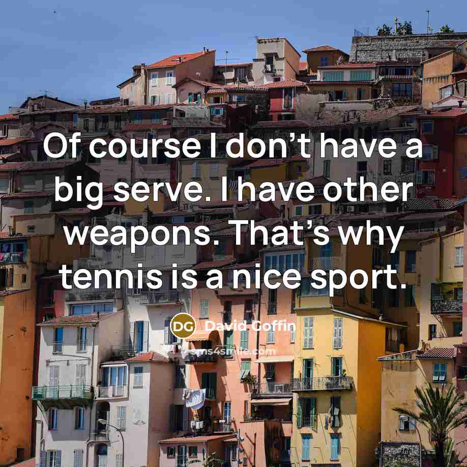 “Of course I don't have a big serve. I have…” quote by David Goffin