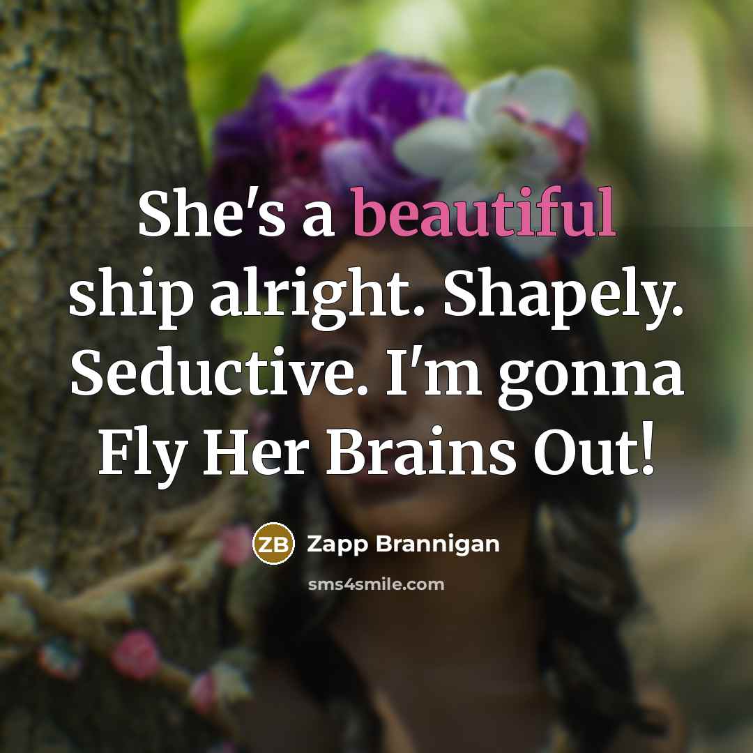 “She's a beautiful ship alright. Shapely. Seductive. I'm gonna Fly…” quote by Zapp Brannigan