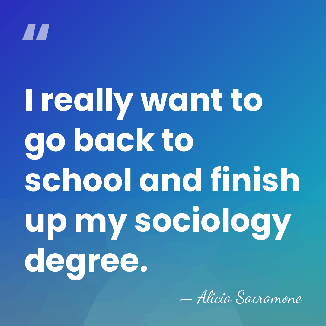 I really want to go back to school and finish up my&hellip; - Alicia Sacramone