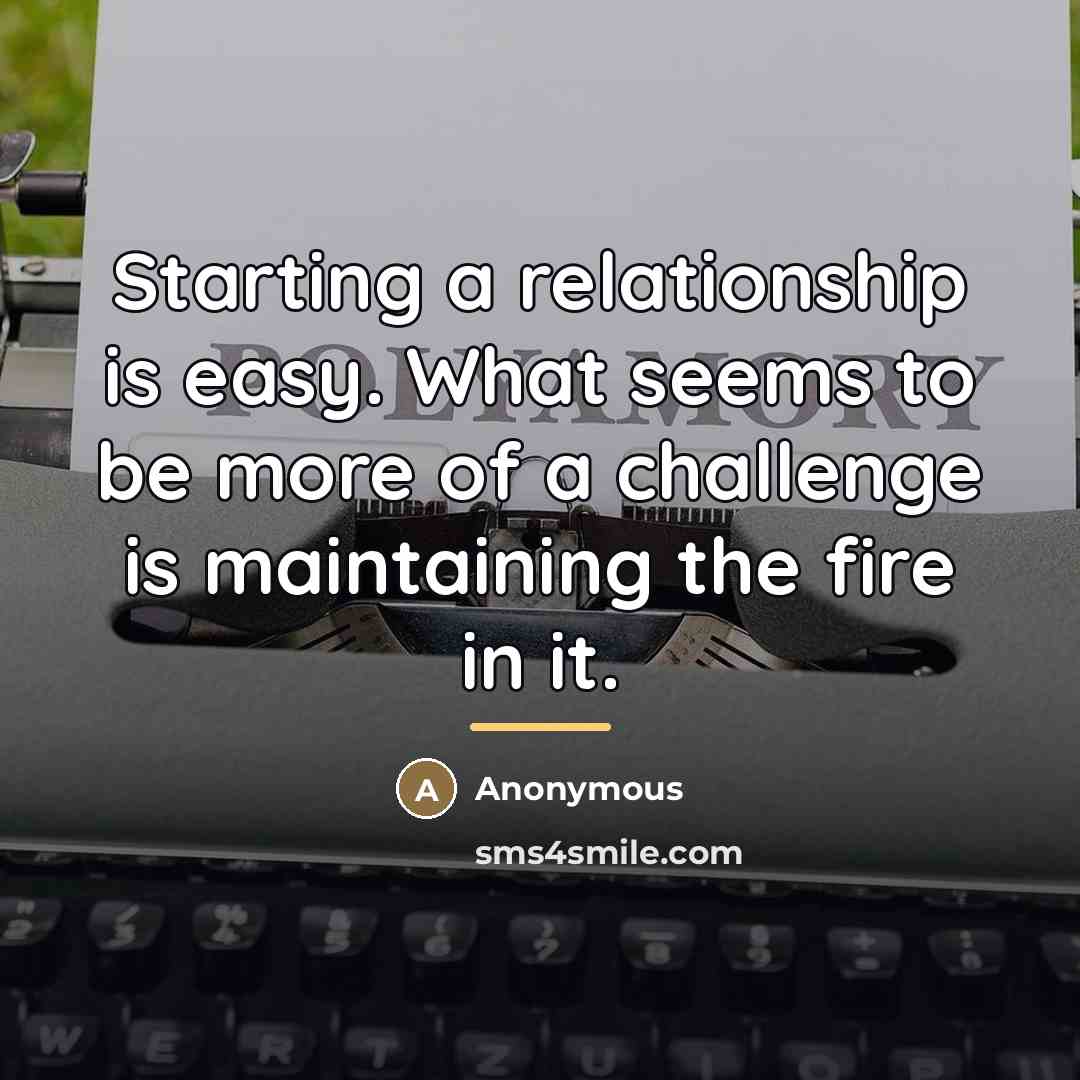 “Starting a relationship is easy. What seems to be more…” quote by Anonymous