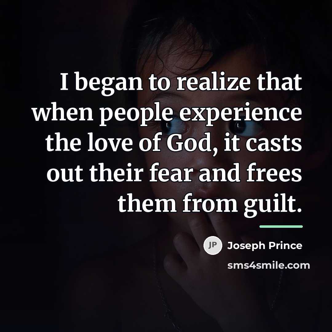 “I began to realize that when people experience the love…” quote by Joseph Prince