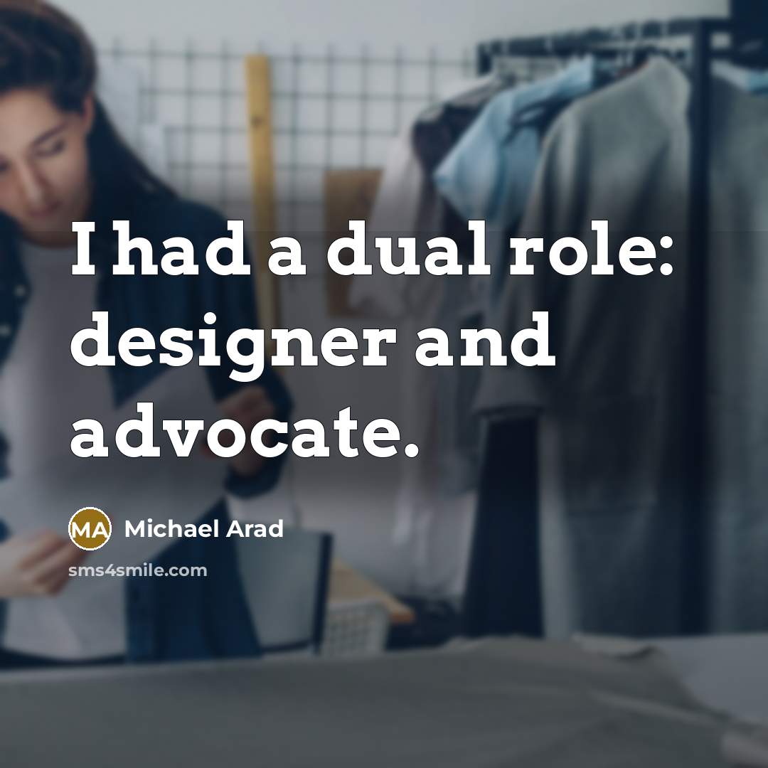 “I had a dual role: designer and advocate.…” quote by Michael Arad