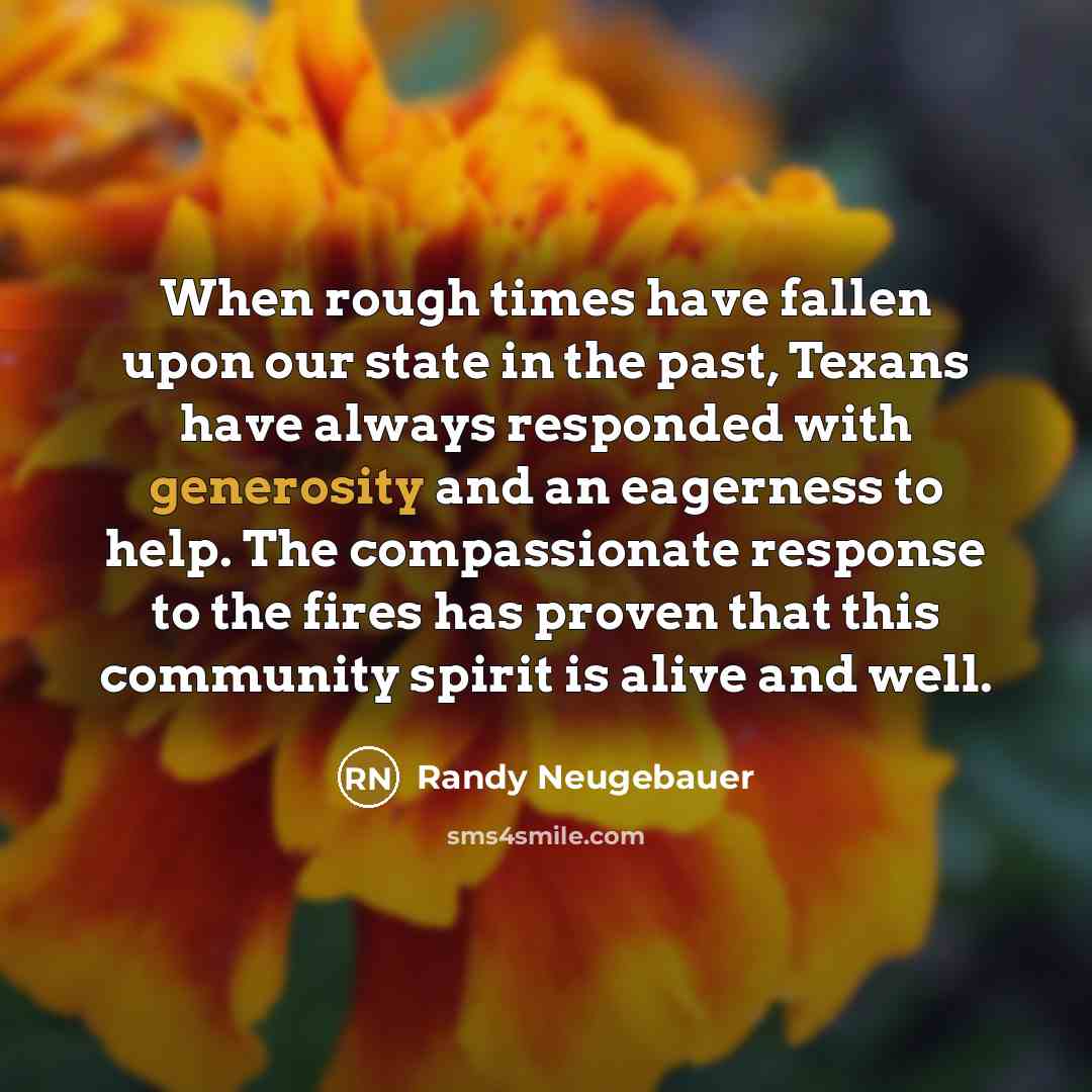 “When rough times have fallen upon our state in the…” quote by Randy Neugebauer
