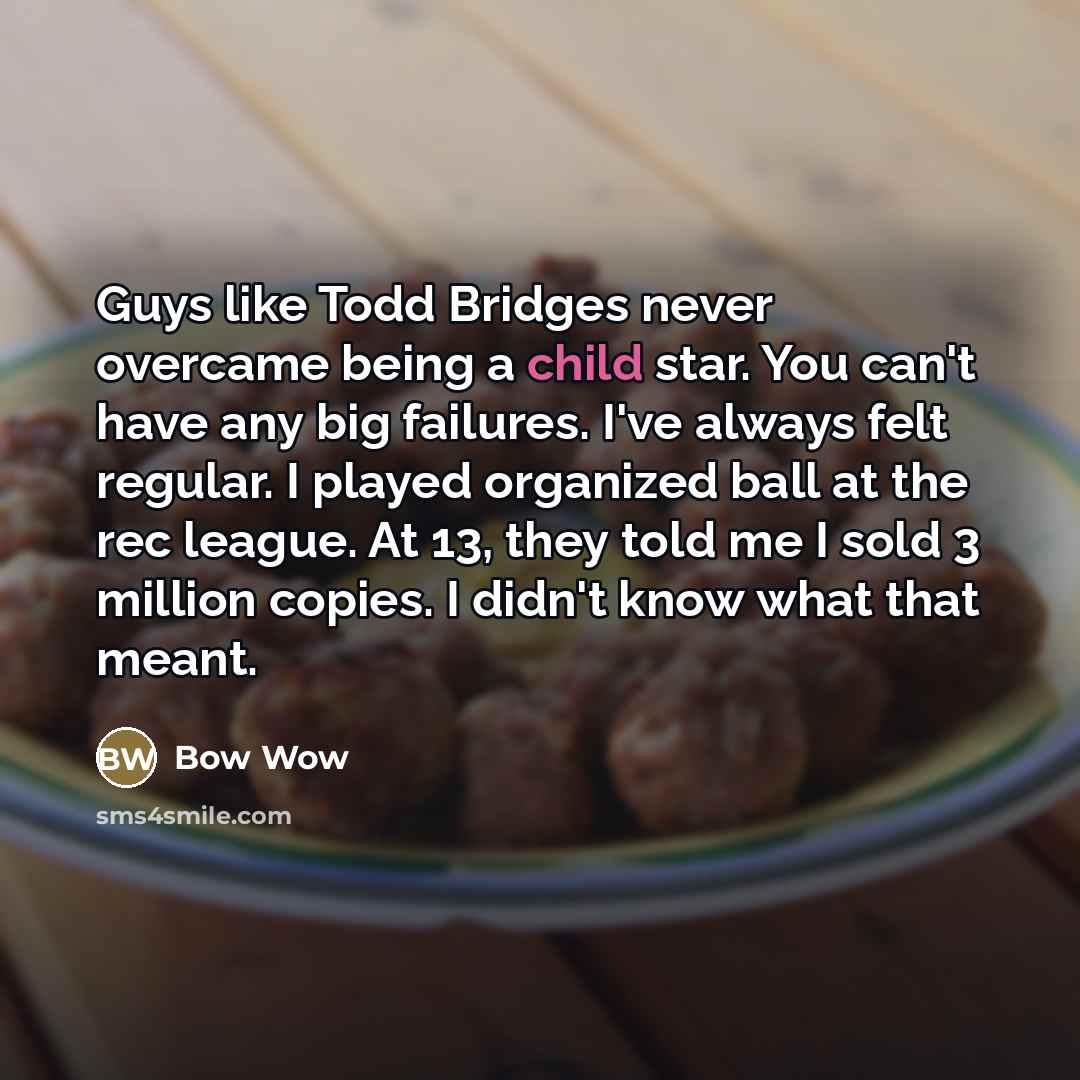 “Guys like Todd Bridges never overcame being a child star.…” quote by Bow Wow
