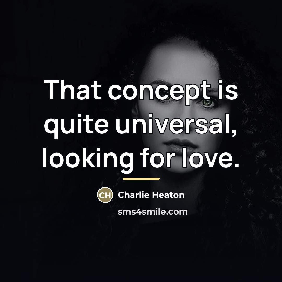“That concept is quite universal, looking for love.…” quote by Charlie Heaton