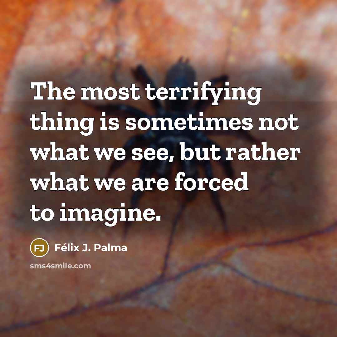 “The most terrifying thing is sometimes not what we see,…” quote by Félix J. Palma