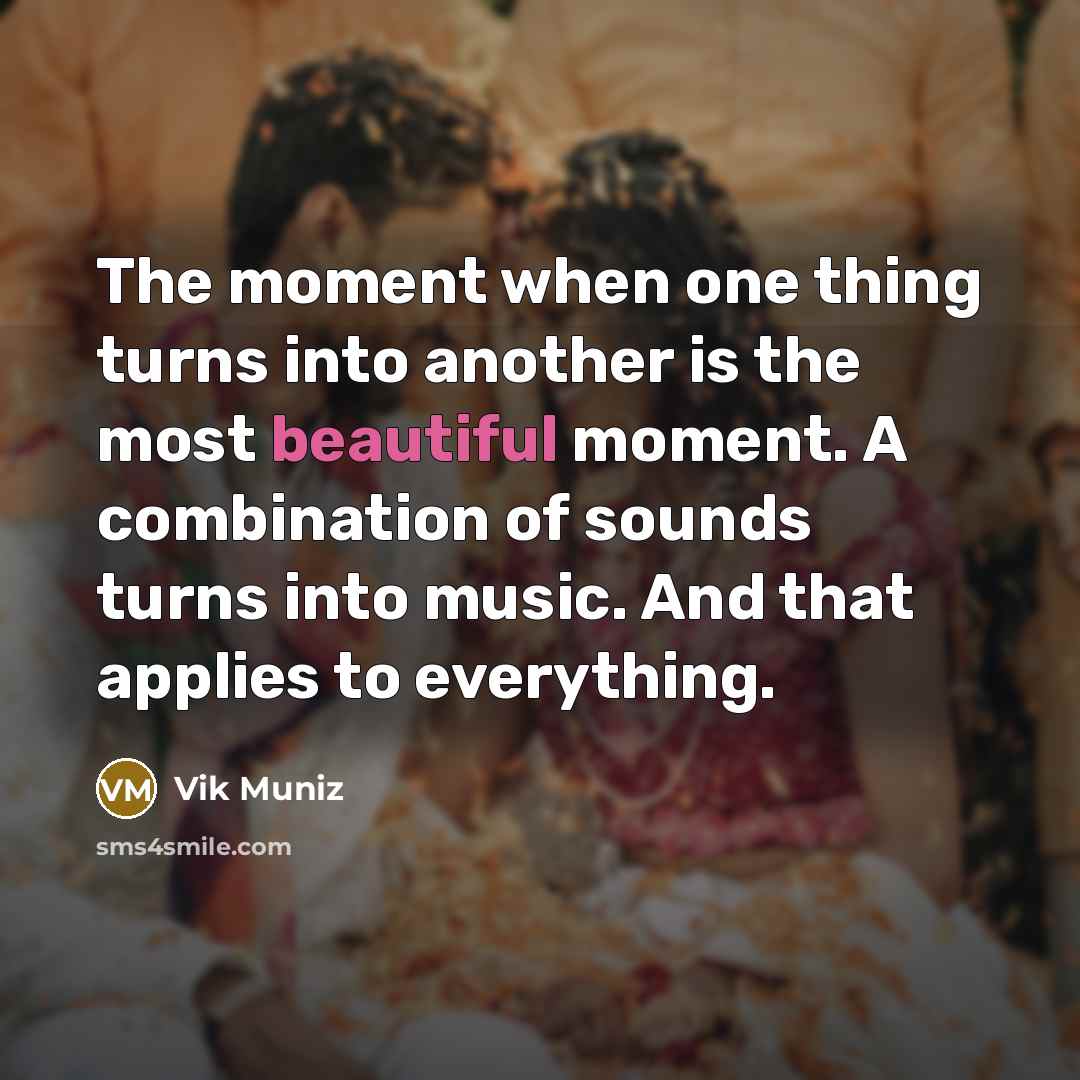 “The moment when one thing turns into another is the…” quote by Vik Muniz