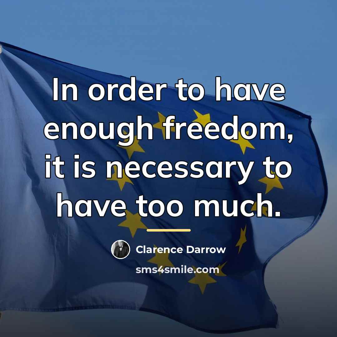 “In order to have enough freedom, it is necessary to…” quote by Clarence Darrow