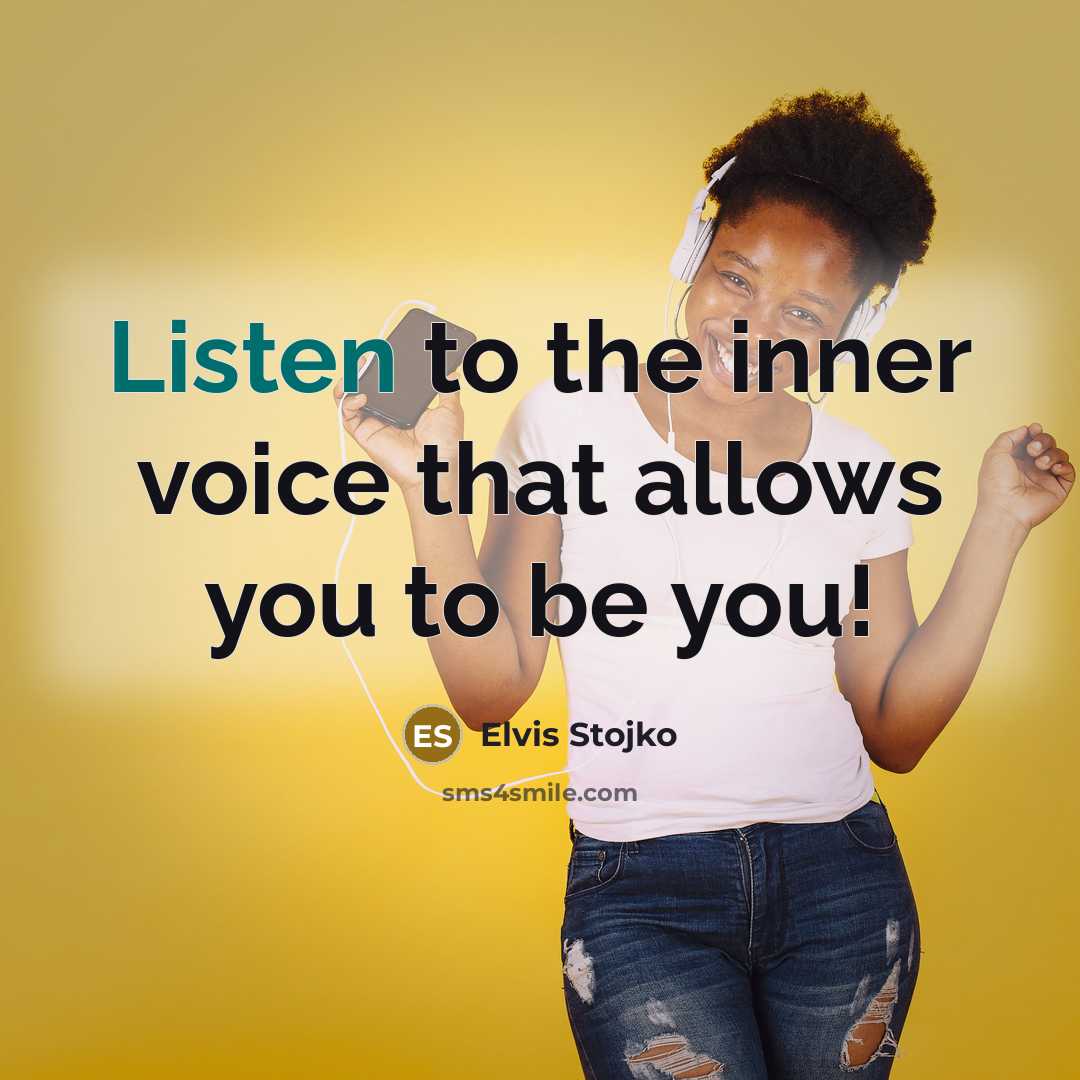 “Listen to the inner voice that allows you to be…” quote by Elvis Stojko