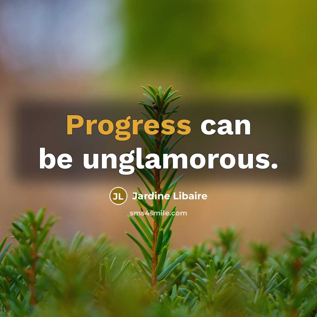 “Progress can be unglamorous.…” quote by Jardine Libaire